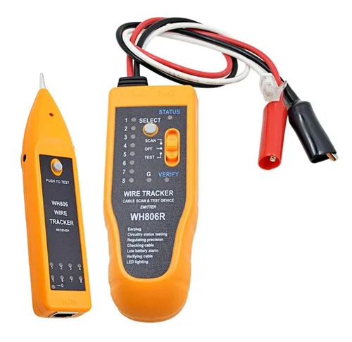 Miniatura 6 de iMBAPrice WH806R Probador de cables de red y rastreador de cables RJ45 RJ11 Tone Generator, Cable Tracer with Probe & Earphone, Line Finder, Cat5