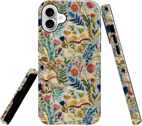 Miniatura 27 de Funda TnXee Compatible con iPhone 11, Funda Híbrida Brillante de 2 Capas para Prevenir Caídas para Niñas y Niños, Aspecto Bonito con Flores Salvajes