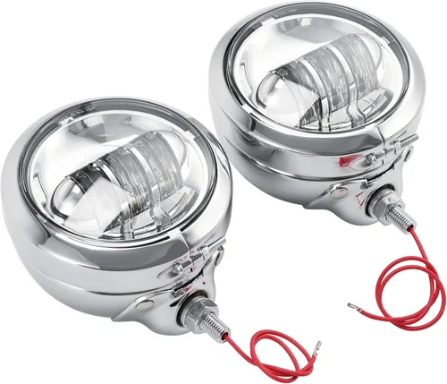 Miniatura 12 de Green-L Luz antiniebla LED para Harley 1997-2013 Touring Street Glide Electra Glide Road King Spotlight 4.5 pulgadas Foglight indicador de lámpara