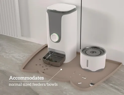Miniatura 118 de OHMO - Tapete de silicona para alimentos para gatos, tapete de alimentación de mascotas para el piso, antideslizante e impermeable, bandeja de agua