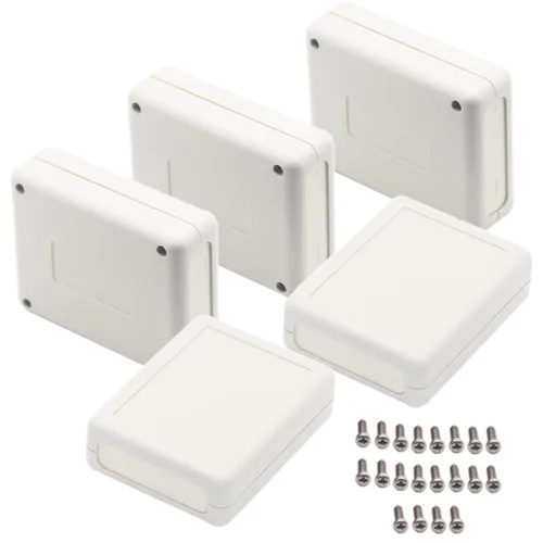 Miniatura 14 de Zulkit 12 cajas de proyecto de plástico ABS para proyectos eléctricos, caja de conexiones pequeña, color blanco, 2.17 x 1.28 x 0.79 pulgadas
