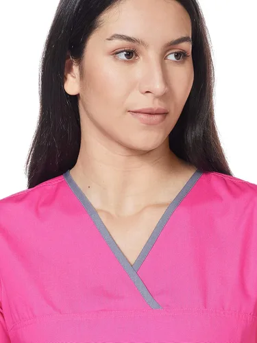 Miniatura 3 de WonderWink Charlie Uniformes médicos de 5 bolsillos, con cuello en Y para mujer