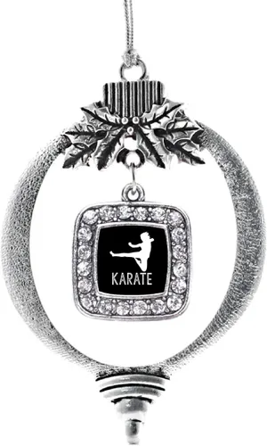 Miniatura 113 de Inspired Silver - Nana púrpura - Adorno de Navidad plateado - Adorno cuadrado para árbol de Navidad con circonita cúbica - Decoración colgante