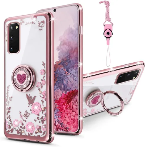 Miniatura 11 de Funda protectora para Note 10 Plus, Galaxy para mujer, con purpurina, cristal, mariposa, corazón, floral, delgada, de TPU para niñas, con soporte