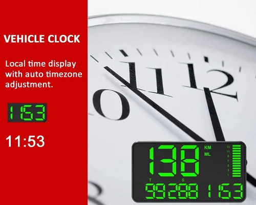 Miniatura 6 de Kingneed - Pantalla original universal de GPS con velocímetro y odómetro digital para automóvil, la velocidad aparece en entalla en millas por hora