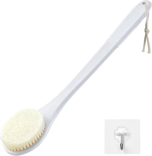 Miniatura 16 de Limpiador de espalda para ducha, cepillo corporal de ducha para limpieza con mango largo para ducha, limpiador de espalda de 17 pulgadas para ducha