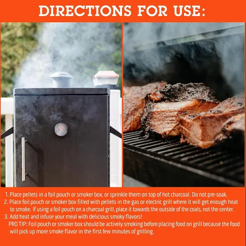 Miniatura 6 de Camerons Pellets para asar (manzana) - Gránulos para ahumar madera para ahumar y parrillas de barbacoa, combustible de barbacoa 100% natural secado