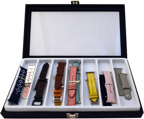Miniatura 7 de Caja de almacenamiento de cuero organizador para correas y accesorios de Apple Watch