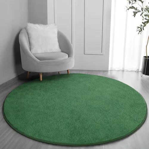 Miniatura 31 de FlyDOIT Alfombras redondas para dormitorio, sala de estar, 4 x 4, color azul marino, súper suaves, cómodas, gruesas de espuma viscoelástica