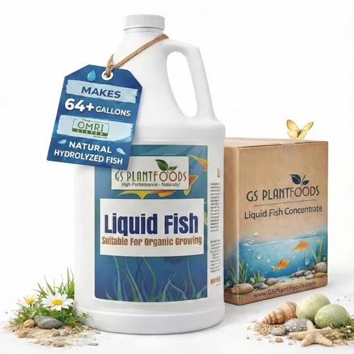 Miniatura 11 de GS Plant Foods Fertilizante líquido orgánico para peces - Natures Growth Boost, certificado OMRI, hidrolizado, a base de peces, solución