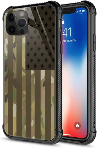 Miniatura 11 de ZHEGAILIAN Funda compatible con iPhone 12/12 Pro, funda de invasión de vaca alienígena OVNI, parte trasera de vidrio templado + funda protectora