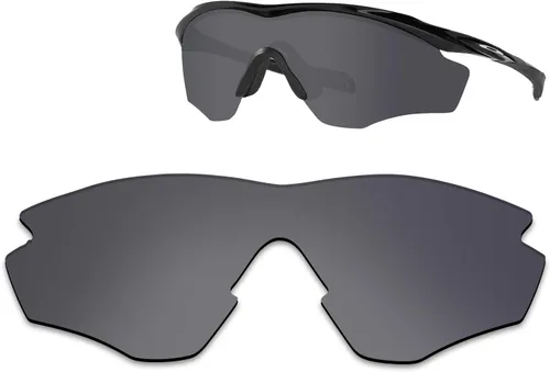 Miniatura 4 de Kygear Lentes de repuesto polarizadas compatibles con el marco Oakley M2 para hombres y mujeres, Armadura negra y verde menta y rojo fuego