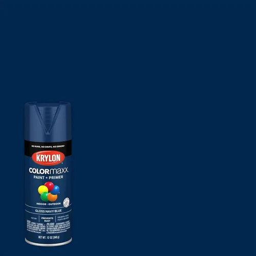Miniatura 2 de Krylon - Pintura y primer en aerosol COLORmaxx K05529007, 12 onzas, azul marino brillante