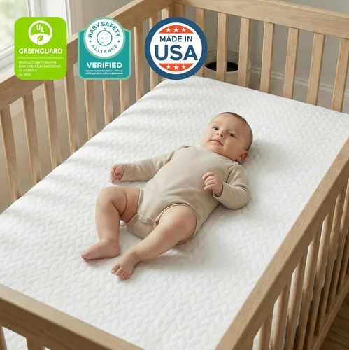 Miniatura 4 de Dream On Me Baby Zzz 5” Colchón de tamaño completo para cuna y cama infantil en una caja – Certificado GREENGUARD Gold y JPMA, transpirable