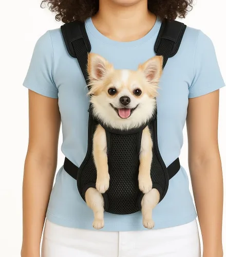 Inspack Mochila Transportadora para Perros/Transportador para Gatos, Transportadores Frontales Ajustables para Mascotas Bolsa de Viaje para