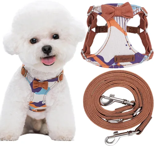 Miniatura 15 de Puppytie Arnés sin tirones para perro, con correa multifunción, pechera suave y ajustable para mascota, no ahorca, chaleco a prueba de escape, rosa