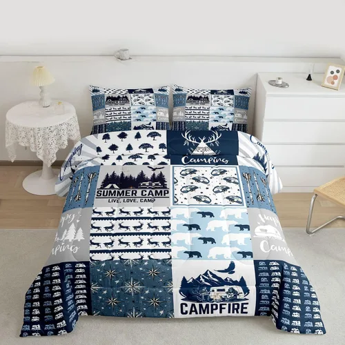 Miniatura 14 de Erosebridal - Juego de funda de edredón con flores de vaca de las Highlands, tamaño Queen, diseño de toro, juego de ropa de cama de ganado vacuno