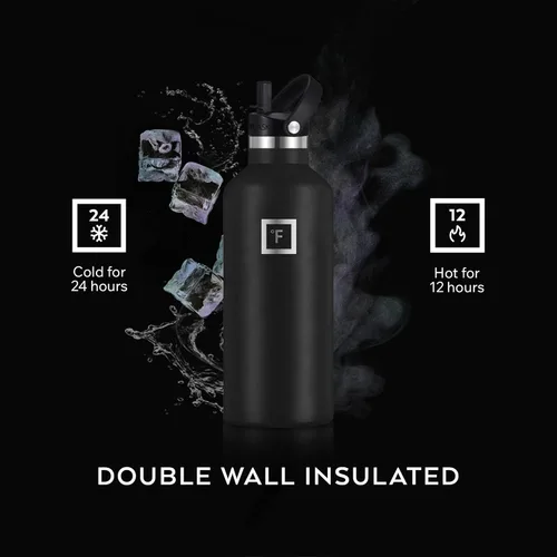 Miniatura 4 de IRON °FLASK Frasco de hidratación para acampar y senderismo con popote, botella de agua deportiva de acero inoxidable aislada sin BPA, 32 onzas