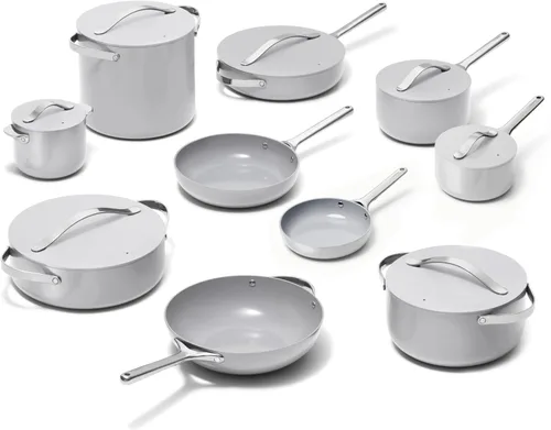 Miniatura 26 de Caraway Juego de utensilios de cocina de cerámica antiadherente (12 piezas) ollas, sartenes, tapas y almacenamiento de cocina, sin PFAS ni PFOA