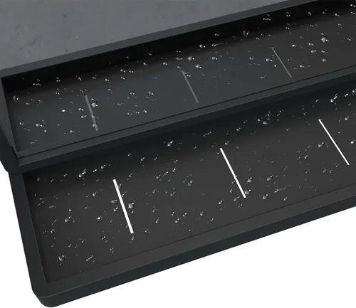 Miniatura 3 de ANYHI Espejos de baño para pared, espejo de pared de metal con estante, perfecto para sala de estar, dormitorio, entrada, rectangular, vertical Negro