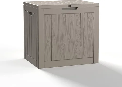 Miniatura 21 de Caja de almacenamiento para exteriores de 30 galones, impermeable, caja de resina para terraza, con cerradura, para muebles de patio, jardín
