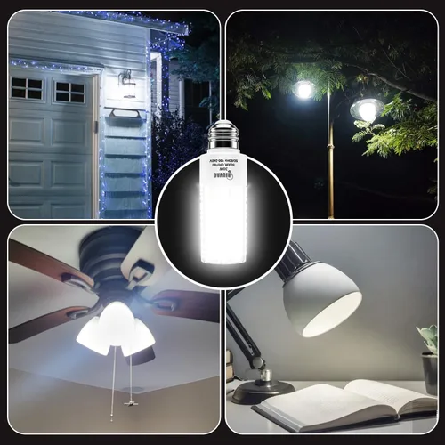 Miniatura 6 de RIUVAO Paquete de 2 bombillas LED, equivalente a 250 W, 30 W, 3750 lúmenes, súper brillante, 5000 K, luz blanca fría, bombilla LED E26/E27, base