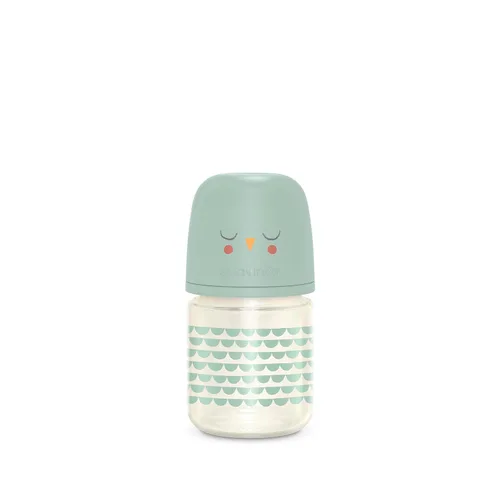 Miniatura 9 de Suavinex Bonhomia - Biberón de vidrio con pezón de silicona SX PRO, biberones anticólicos, biberones para bebés amamantados, flujo medio, 3 meses, 8