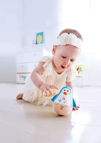 Miniatura 10 de Hape Pingüino Musical Tamborante Pingüino Melodioso Colorido y Tamborante, Juguete Roly Poly para Niños de 6 Meses+, Multicolor, 5' x 2' (E0331)