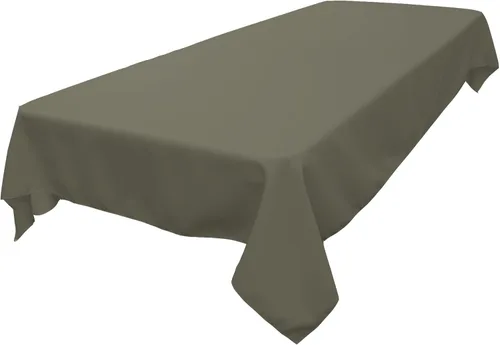 Miniatura 235 de LA Linen Mantel rectangular lavable de popelín de poliéster, resistente a las manchas y a las arrugas, cubierta de mesa 60x84, mantel de tela
