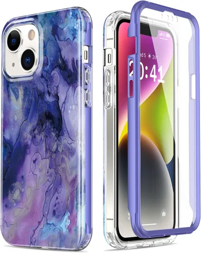 Miniatura 55 de Esdot Funda para iPhone 14 con Protector de Pantalla Integrado, Funda Resistente de Grado Militar con Diseños de Moda para Mujeres y Niñas, Funda