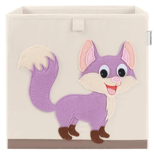 Miniatura 12 de Contenedores cúbicos plegables de tela para guardar juguetes de animales/Caja/Organizador para niños, 13 pulgadas (Tucán)