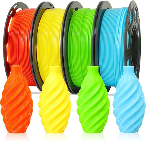 Miniatura 17 de MIKA3D 6 carretes de filamento para impresora 3D bicolor de 1.75mm, paquete de filamento de seda PLA, seda