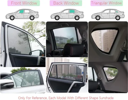 Miniatura 2 de CX-5 Parasol para ventana de automóvil para Mazda CX-5 2017-2026, cortinas de malla magnética para ventana lateral, protección UV y escudo térmico