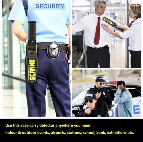 Miniatura 6 de Varita detector de metales portátil, varita de seguridad, varita de escáner de seguridad multiusos para detección de metales y armas..