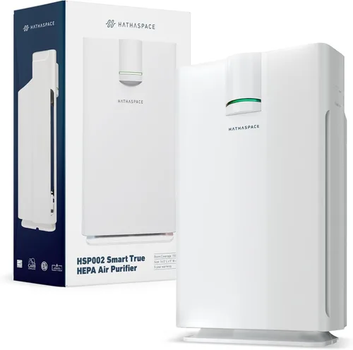 HATHASPACE Purificador de aire True HEPA HSP002 para el hogar, elimina el 99.9% del polvo, humo, caspa de mascotas, olores, compuestos orgánicos