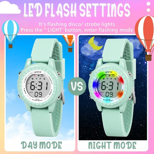 Miniatura 52 de Relojes para niñas y niños, relojes LED impermeables para niños - Los mejores regalos para niños