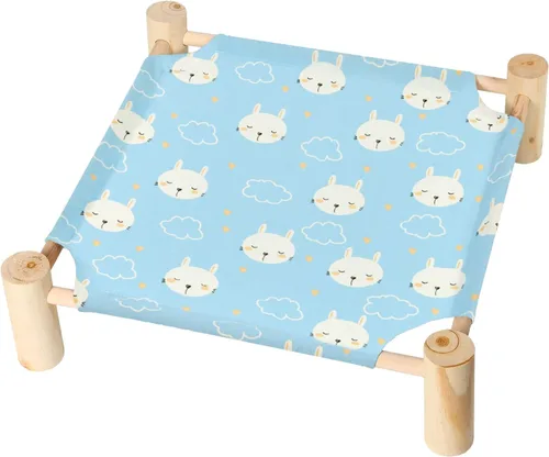 Miniatura 14 de Patas Lague Hamaca Cama para Gatos y Perros Pequeños, Cama Elevada de Madera Transpirable para Mascotas Gatos Conejos con Refrigeración para Arrow