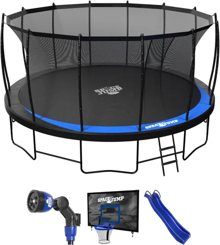 Miniatura 16 de SpaceJump Lunar Trampoline, Outdoor 8 FT, 10 FT, 12 FT, 14 FT, 16 FT Round Bouncer with Safety Net, Optional Accessories, Black