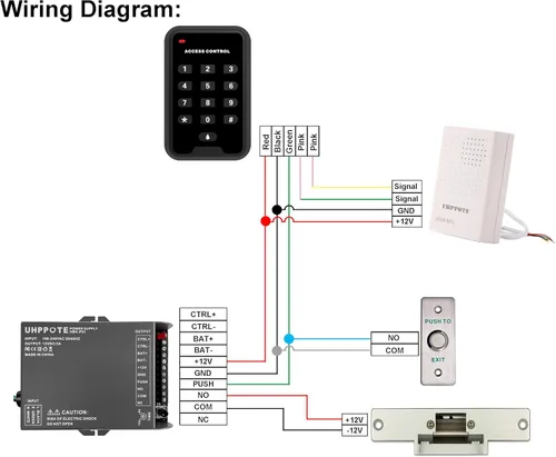 Miniatura 5 de Timbre de puerta con cable de 12VDC para sistema de control de acceso