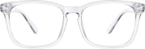 Miniatura 18 de TIJN Lentes de bloqueo de luz azul para mujeres y hombres, marco transparente cuadrado, anteojos nerd anti rayo azul, gafas para pantalla