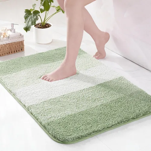 Miniatura 30 de Exclusivo Mezcla Tapetes de baño de 17 x 24 pulgadas, extra suaves, antideslizantes, absorbentes, de microfibra, lavables a máquina, de secado