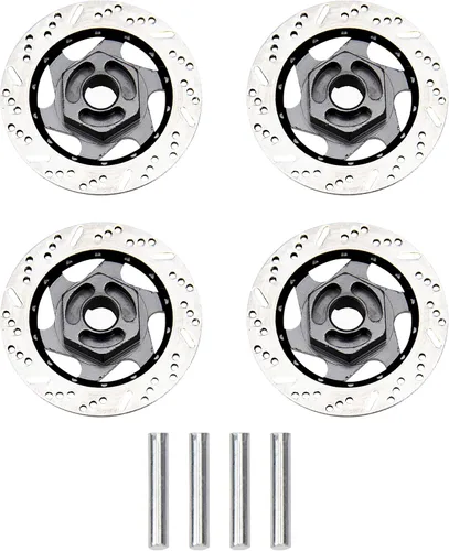 ShareGoo - Paquete de 4 neumáticos de metal de 0.472 pulgadas para llanta hexagonal, disco de freno compatible con Traxxas Tamiya HSP HPI Redcat