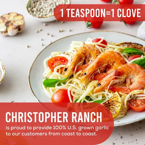 Miniatura 7 de Christopher Ranch Ajo picado en aceite de oliva, fresco cultivado en California, listo para usar, calidad premium, sin gluten, apto para veganos