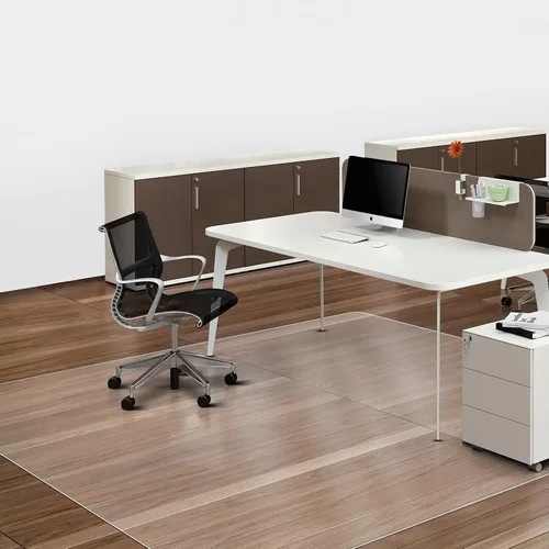 SALLOUS Tapete para silla para suelos duros, tapete de silla de oficina de 60 x 75 pulgadas para superficie dura, tapete de vinilo para sillas de