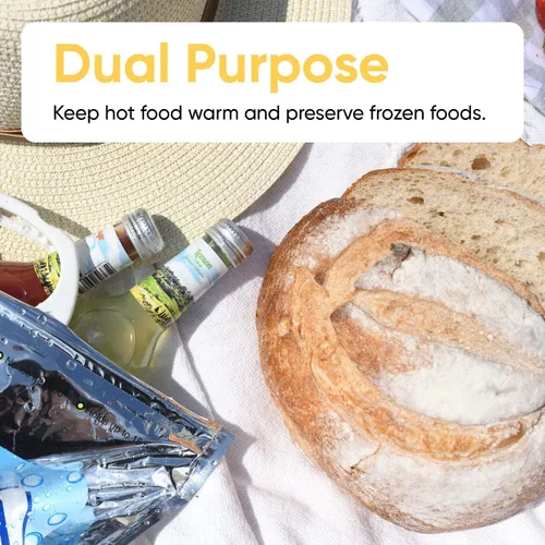 Miniatura 8 de Superio Bolsas aisladas para bebidas frías y calientes para entrega de alimentos, bolsas de compras de comestibles, almacenamiento de alimentos