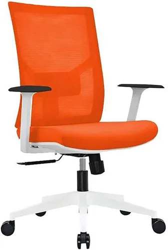 Miniatura 8 de Silla de oficina ergonómica de malla multifunción con soporte lumbar, reposabrazos ajustable (reposacabezas, negro-blanco)
