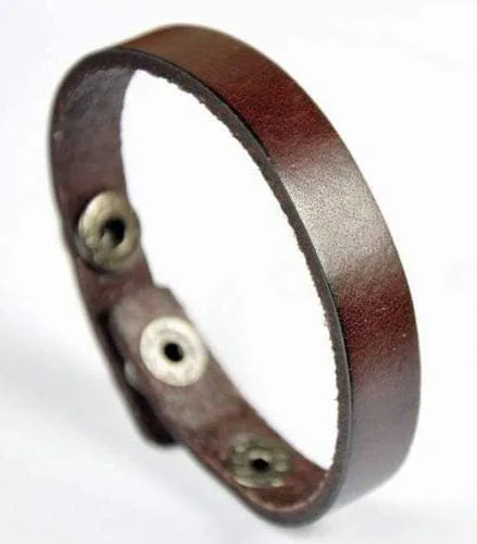 Miniatura 3 de Pulsera de cuero marrón genuino - inscripción libre