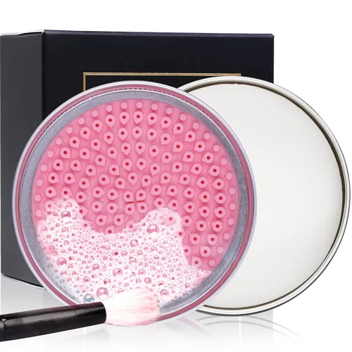 Miniatura 11 de DUcare Limpiador de brochas de maquillaje, brochas de maquillaje, limpiador de jabón sólido con eliminación de color, esponja de limpieza, limpiador