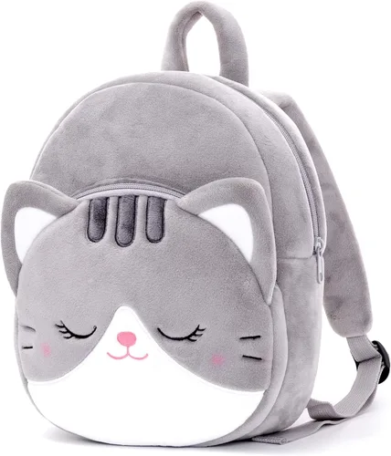 Miniatura 46 de Lazada Mochila para niños pequeños, juguetes de animales de peluche, mochila pequeña, color gris, 9.5 pulgadas