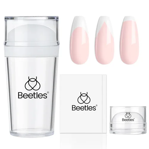 Miniatura 8 de Beetles - Esmalte de uñas en gel 3D, 3 en 1, esmalte de uñas transparente sin limpiar, pegamento para arte de uñas con diamantes de imitación